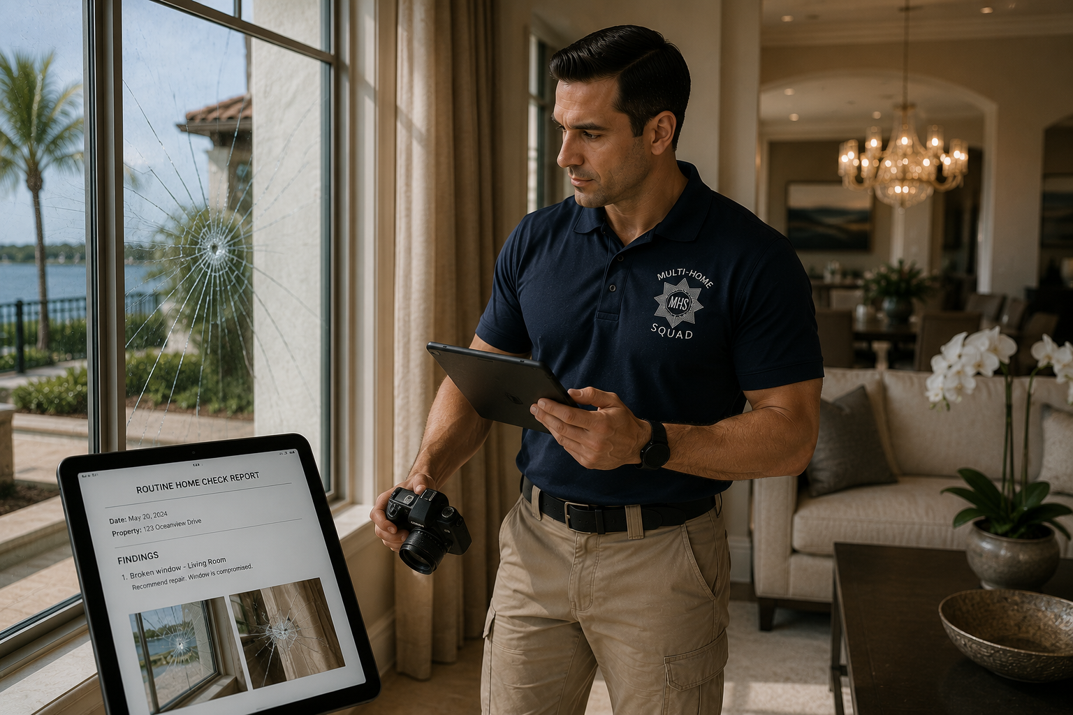 Routine home check of a Long Island estate